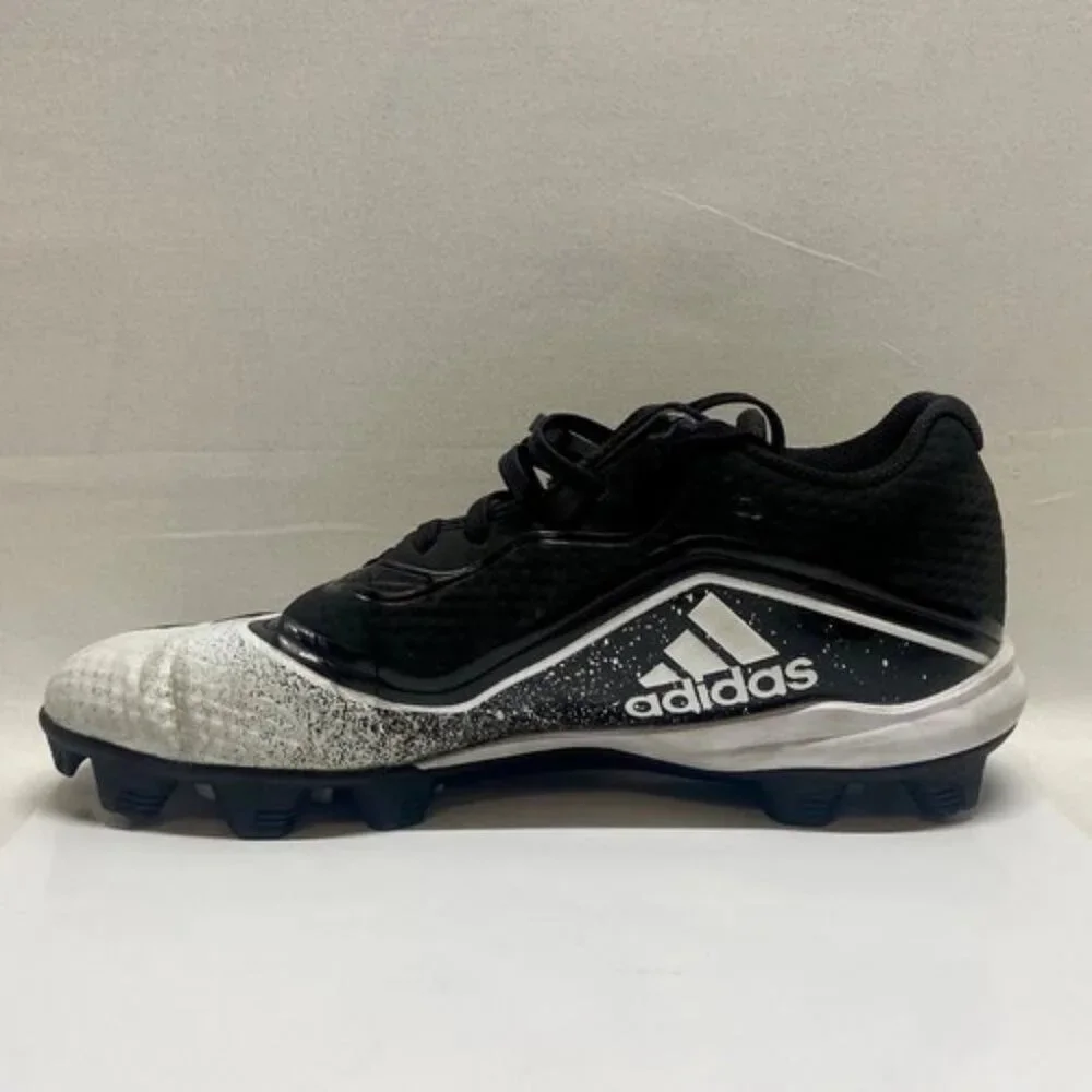 Adidas Icon Bounce Cleats Mens 7 Women 5.5 Black White Baseball Cleat SPG 753001